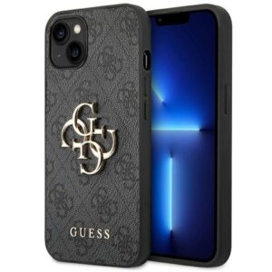 guess guhcp14m4gmggr iphone 14 plus 6,7" szary/grey hardcase 4g big metal logo