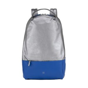 dudu leather metallic backpack women anti-theft, zipped ladies rucksack daypack by soft multicolour design with external pockets