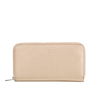 dudu zip around purse leather rfid wallet for women with zipper in soft nappa multi compartment pocket