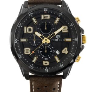 zegarek męski perfect ch05l - chronograf (zp353i) + box