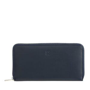 dudu duży kobiecy kolorowy portfel rfid w skórze z zamkiem błyskawicznym wokół
