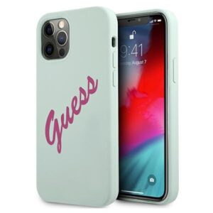 guess guhcp12llsvsbf iphone 12 pro max 6,7" niebieski fuksja/blue fuschia hardcase silicone vintage