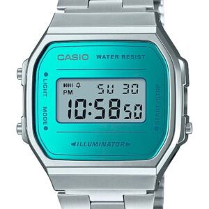 zegarek marki casio model a168w kolor szary. akcesoria dla obu płci. sezon: cały rok