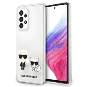 karl lagerfeld klhca53cktr a53 5g a536 hardcase transparent karl & choupette