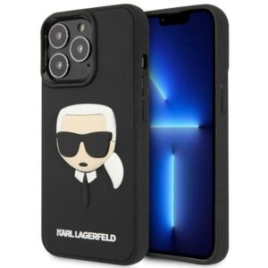 karl lagerfeld klhcp14lkh3dbk iphone 14 pro 6,1" czarny/black hardcase 3d rubber karl`s head