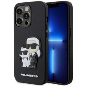 karl lagerfeld klhcp14xsankcpk iphone 14 pro max 6.7" hardcase czarny/black saffiano karl & choupette