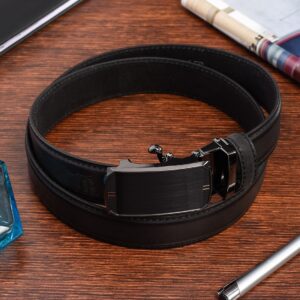 pasek męski skórzany klamra automat czarny beltimore a07 : kolory - czarny, rozmiar pasków - r.110-125 cm