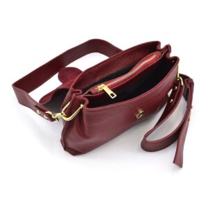 elegancka listonoszka vp1008 skóra szeroki pasek
