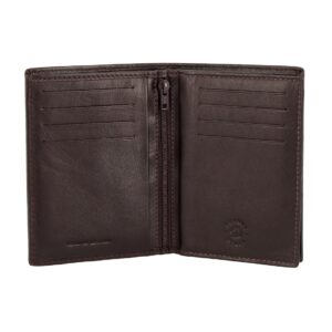nuvola pelle mens vertical wallet in soft leather male purse credit card holder and inner zip pocket