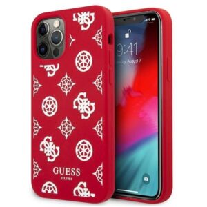 guess guhcp12llspewre iphone 12 pro max 6,7" czerwony/red hard case peony collection