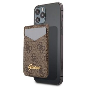 guess wallet card slot guwms4gtlbr magsafe 4g brąz/brown