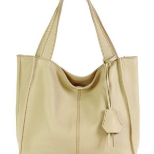 modna torebka damska skórzany shopper bag - marco mazzini portofino max ivory beżowa
