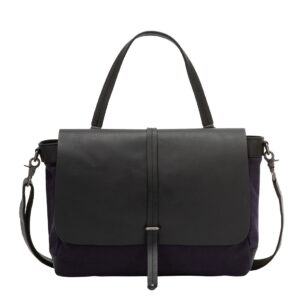 dudu large shoulder messenger bag for women in leather canvas postman handbag with detachable strap