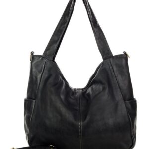 torba damska shopper skórzana venezia vintage leather bag - marco mazzini czarna