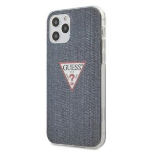 guess guhcp12mpcujuldb iphone 12/12 pro 6,1" granatowy/dark blue hardcase jeans collection