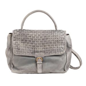 dudu woven crossbody bag vintage braided handbag in soft leather z klapką i uchwytem