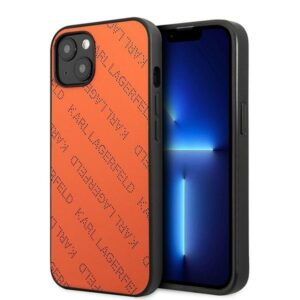 karl lagerfeld klhcp13mptlo iphone 13 6,1" hardcase pomarańczowy/orange perforated allover