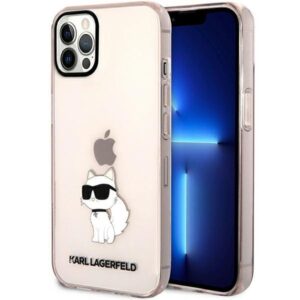 karl lagerfeld klhcp12mhnchtcp iphone 12 /12 pro 6,1" różowy/pink hardcase ikonik choupette