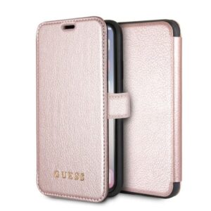 guess guflbkpxiglrg iphone x/xs rose gol d/różowo-złoty book iridescent