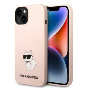 karl lagerfeld klhcp14ssnchbcp iphone 14 6,1" hardcase różowy/pink silicone choupette