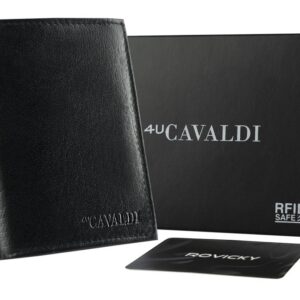 pojemny, składany portfel męski ze skóry naturalnej, rfid — cavaldi