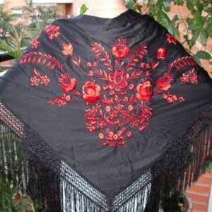 oryginalna hiszpańska husta flamenco pgnrd3915 (140 cm )