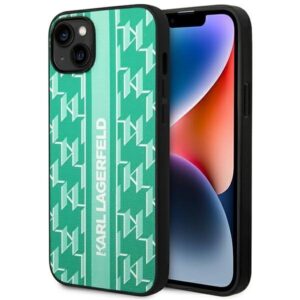 karl lagerfeld klhcp14mpgklskn iphone 14 plus 6,7" hardcase zielony/green monogram stripe