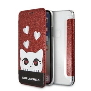 karl lagerfeld klflbkpxvdcre iphone x/xs red/czerwony book valentine