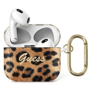 guess gua3usleo airpods 3 cover złoty/gold leopard collection