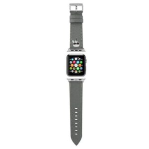 karl lagerfeld pasek klawmokhg apple watch 38/40/41mm srebrny/silver strap saffiano karl heads