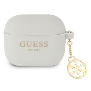 guess gua3lsc4eg airpods 3 cover szary/grey silicone charm 4g collection