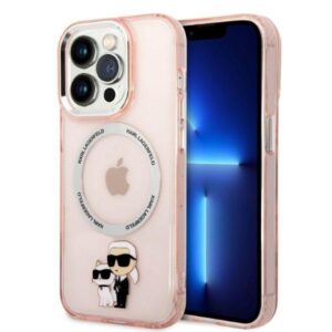 karl lagerfeld klhmp14lhnkcip iphone 14 pro 6,1" hardcase różowy/pink iml nft karl&choupette magsafe