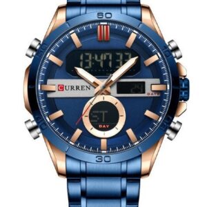 zegarek męski curren 8384 (zc023d) -dual time +box