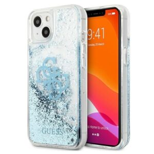 guess guhcp13slg4gbl iphone 13 mini 5,4" niebieski/blue hardcase 4g big liquid glitter