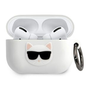 karl lagerfeld klacapsilchwh airpods pro cover biały/white silicone choupette