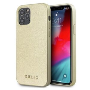 guess guhcp12liglgo iphone 12 pro max 6,7" złoty/gold hardcase iridescent