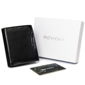 skórzany męski portfel rovicky 1520-03-bor rfid