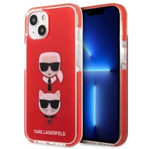 karl lagerfeld klhcp13stpe2tr iphone 13 mini 5,4" hardcase czerwony/red karl&choupette head