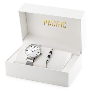 zegarek damski pacific x6023-01 - komplet prezentowy (zy725a)