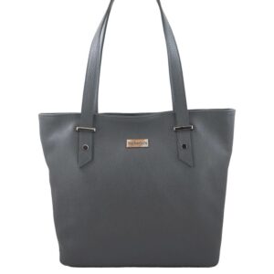 shopper bag - duże torebki miejskie - szare ciemne