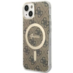 guess guhmp14sh4stw iphone 14 6.1" brązowy/brown hardcase 4g magsafe