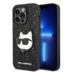 karl lagerfeld klhcp14lg2cpk iphone 14 pro 6,1" czarny/black hardcase glitter choupette patch