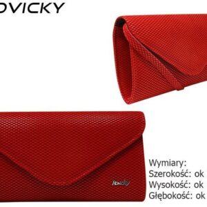 elegancka, klasyczna kopertówka ze skóry ekologicznej — rovicky