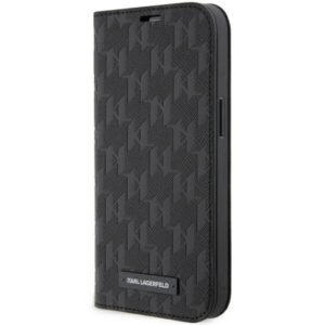 karl lagerfeld klbkp14lsaklhpk iphone 14 pro 6.1" bookcase czarny/black saffiano monogram