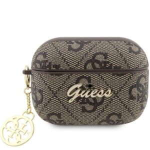 guess guap2g4gsmw airpods pro 2 cover brązowy/brown 4g charm collection