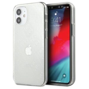 guess guhcp12s3d4gtr iphone 12 mini 5,4" transparent hardcase 4g 3d pattern collection
