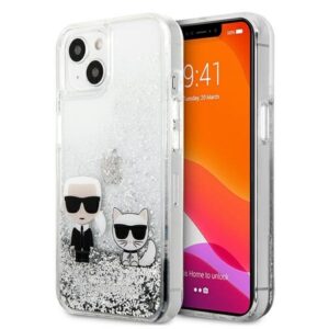 karl lagerfeld klhcp13mgkcs 13 6,1" srebrny/silver hardcase liquid glitter karl&choupette