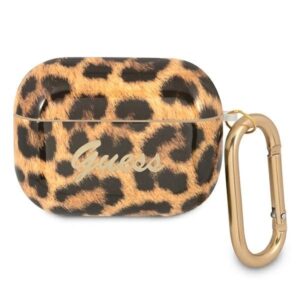 guess guapusleo airpods pro cover złoty/gold leopard collection