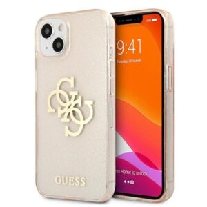 guess guhcp13spcugl4ggo iphone 13 mini 5,4" złoty/gold hard case glitter 4g big logo