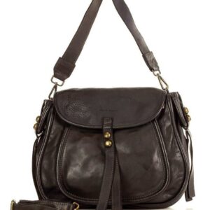 marco mazzini torebka classic saddle bag ze skóry naturalnej na ramie czarna